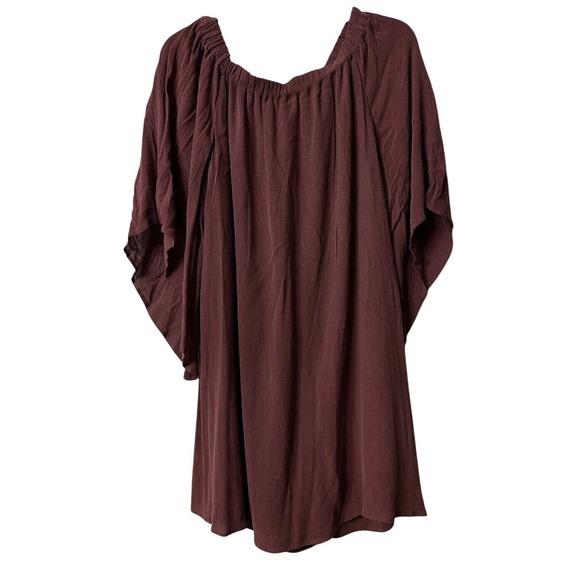 Lavender Brown Dresses & Skirts - NWT Lavender Brown Womens Casual Spring Summer Washed Burgundy Dress‎ Size XS
